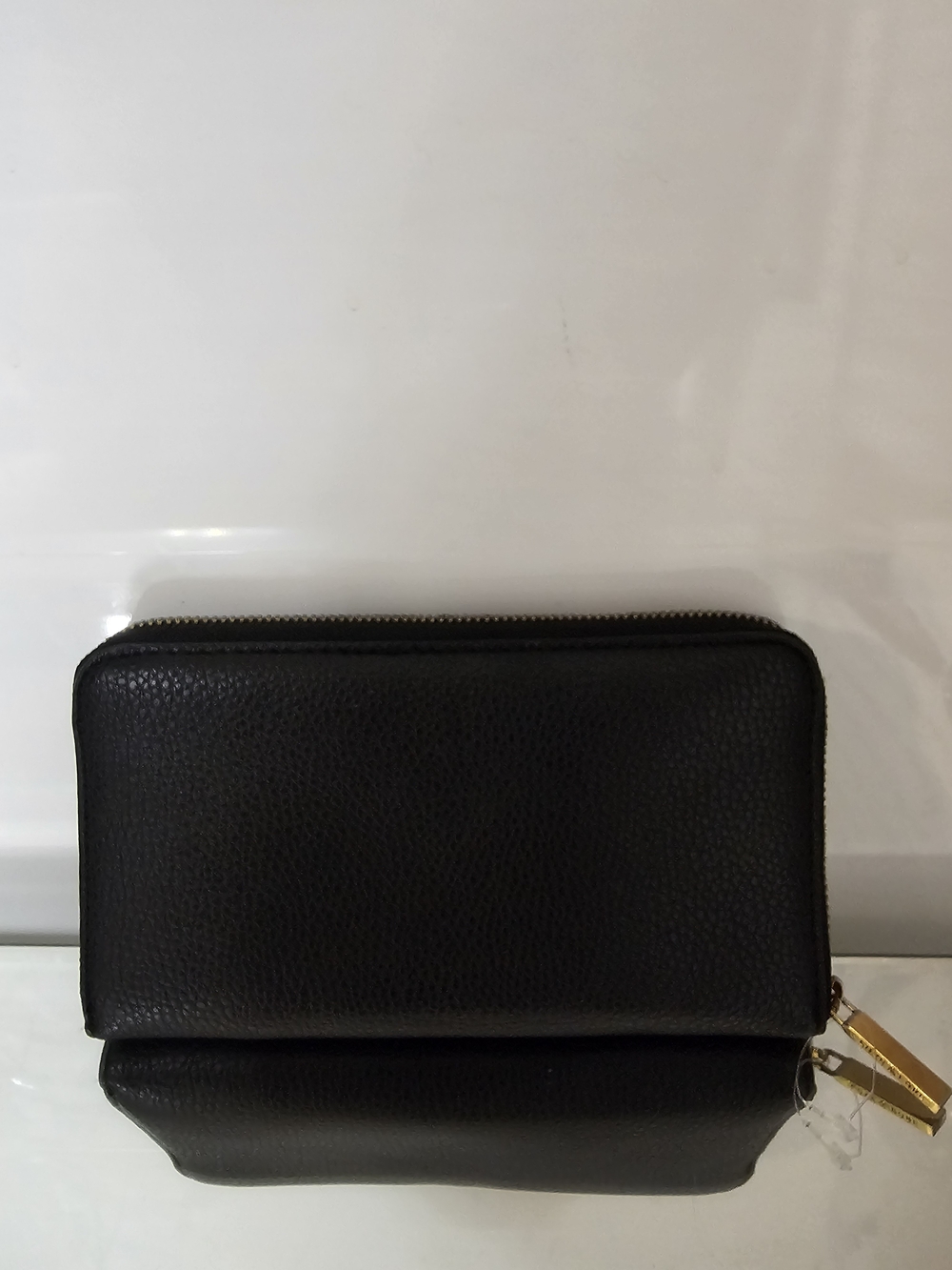Love & Lore Black Pebbled Zip-Around Wallet - Women